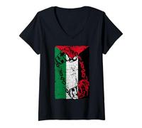 Donna Bandiera palestinese Palestina Free Gaza Free Palestine Maglietta con Collo a V