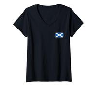 Donna Bandiera Scozia Il Saltire Maglietta con Collo a V