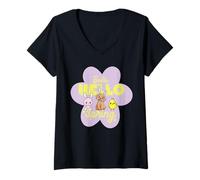 Donna Barbie - Ciao Fiore di Primavera Maglietta con Collo a V