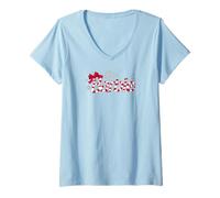 Donna Barbie - Vacanze - Barbie Candy Cane Maglietta con Collo a V