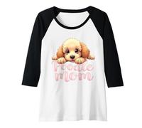 Donna Barboncino mamma cane barboncino mamma cucciolo carino Maglia con Maniche Raglan