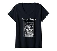 Donna Barista Siempre Antifascista Fall Fascism Resist Halloween Maglietta con Collo a V
