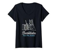 Donna Barktista pour Me Un Altro bevitore di caffè da Pastore Tedesco Maglietta con Collo a V