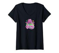 Donna Barney il dinosauro Arcobaleno Starburst Maglietta con Collo a V