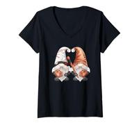Donna Baseball Lover GNOME Design for Women And Baseball Mommy Maglietta con Collo a V