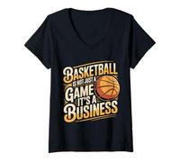 Donna Basketball Is Not Just A Game It's A Business - Maglietta con Collo a V
