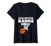 Donna Basketball Unlimited Range Maglietta con Collo a V