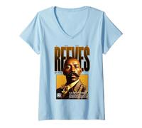 Donna Bass Reeves Western Lawman Afro-Americano Icona Nera Maglietta con Collo a V