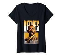 Donna Basso storico Reeves Black Cowboy Marshal American Hero Maglietta con Collo a V