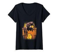 Donna Batman Absolute Sunset City Maglietta con Collo a V
