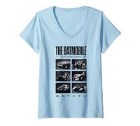 Donna Batman Batmobiles Live Shots Maglietta con Collo a V