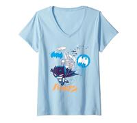 Donna Batman Chibi Kanji Swing Maglietta con Collo a V