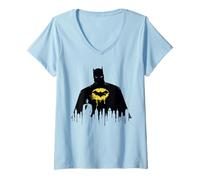 Donna Batman City Silhouette Maglietta con Collo a V