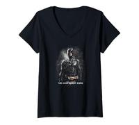 Donna Batman Dark Knight Rises in The Rain Maglietta con Collo a V