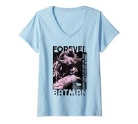 Donna Batman Forever Cover Maglietta con Collo a V