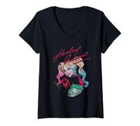 Donna Batman Harley Quinn Signature Maglietta con Collo a V