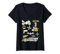 Donna Batman Icons And Gadgets Maglietta con Collo a V