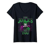 Donna Batman Joker The Jokes on You Maglietta con Collo a V