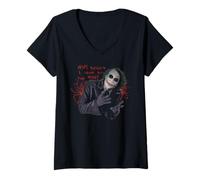 Donna Batman Joker Why Should I Have all The Fun Maglietta con Collo a V