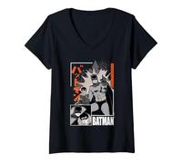 Donna Batman Kanji Panels Maglietta con Collo a V