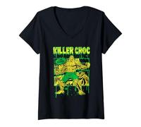 Donna Batman Killer Croc I Am Beautiful Maglietta con Collo a V