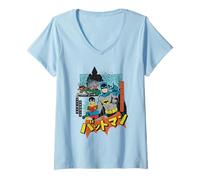 Donna Batman Robin Kanji Dynamic Duo Maglietta con Collo a V