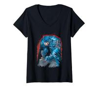 Donna Batman The Dark Knight Returns Ready to Go Maglietta con Collo a V