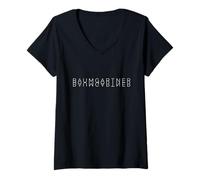 Donna Baumgartner Riflessi Personalizzati Specchiato Cognome Art Maglietta con Collo a V