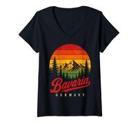 Donna Baviera Germania Maglietta con Collo a V