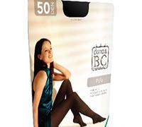 DONNA BC Collant Donna Polo 50, Collant Microfibra Donna 50 Denari, Calze Curvy Taglie Forti e Taglie Standard, Calze Coprenti Opache - Made in Italy (Nero, 8-XXXXL)