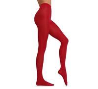 DONNA BC Collant Donna Polo 50, Collant Microfibra Donna 50 Denari, Calze Curvy Taglie Forti e Taglie Standard, Calze Coprenti Opache - Made in Italy (Red, 4-XL)