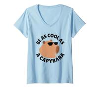 Donna Be Cool As A Capybara Funny Animal Maglietta con Collo a V