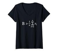 Donna Be Greater than Average Maglietta con Collo a V