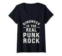 Donna Be Kind La gentilezza è Reale Punk Rock Empatia Giustizia Maglietta con Collo a V