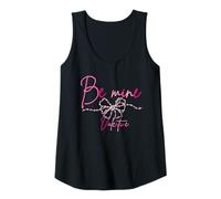 Donna Be Mine Valentine Script Cuore Fiocco Design Romantico Canotta