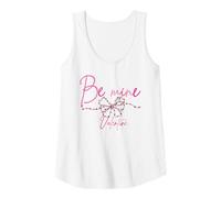 Donna Be Mine Valentine Script Cuore Fiocco Design Romantico Canotta