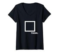 Donna Be Smart - Think Outside The Box Maglietta con Collo a V