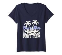 Donna Beach Hair Don't Care Live Salty, Sun Beach Casual Beachwear Maglietta con Collo a V