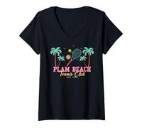 Donna Beach Tennis Athletics Sunrise Sunset Sunshine Tennis Maglietta con Collo a V