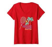 Donna Beach Tennis Athletics Sunrise Sunset Sunshine Tennis Maglietta con Collo a V