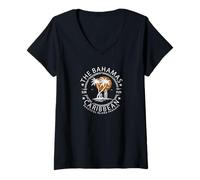 Donna Beach The Bahamas Nassau Vacation Caribbean Tropical Summer Maglietta con Collo a V