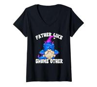 Donna Bearded Dragon Dad GNOME for Dragon Lover for Fathers Day Maglietta con Collo a V