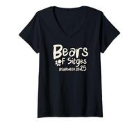 Donna Bears of Sitges. Bear Week 2025. Maglietta con Collo a V