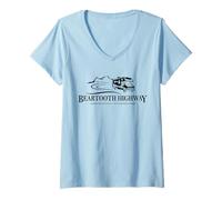 Donna Beartooth Highway Nazionale Scenic Byway RV Maglietta con Collo a V