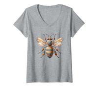 Donna Bee Bumble Bee Dot Day Art Save the Bees Honey Bee Bella Maglietta con Collo a V