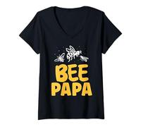 Donna Bee Papa Apicoltore Api Ape Alveare Ape papà Padre papà Maglietta con Collo a V