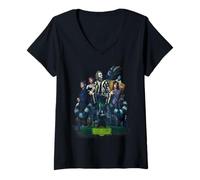 Donna Beetlejuice Beetlejuice Vintage Poster Maglietta con Collo a V
