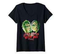 Donna Beetlejuice True Love Never Dies Maglietta con Collo a V