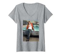 Donna Bella cantante Soul Jesse McCartney LA Michael Grecco Maglietta con Collo a V