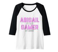Donna Bella Gamer Girl Costume di Halloween per Gen Z Gaming Bella Maglia con Maniche Raglan
